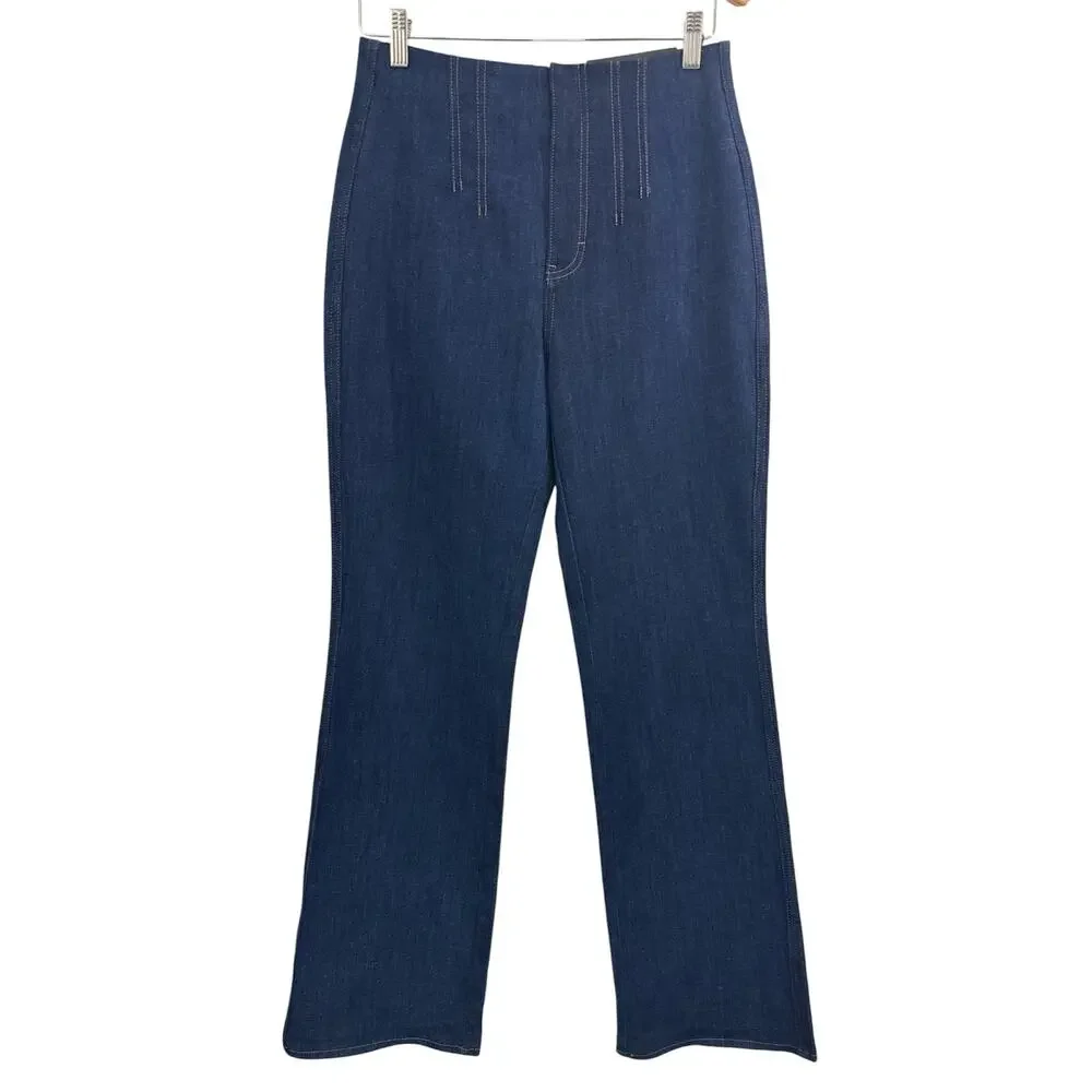 NWT White House Black Market Extra High Rise Trouser Pants Sz 6R Sculpt Stretch